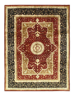 Canvello Red Silkroad Tabriz Design rug - 9' X 12'
