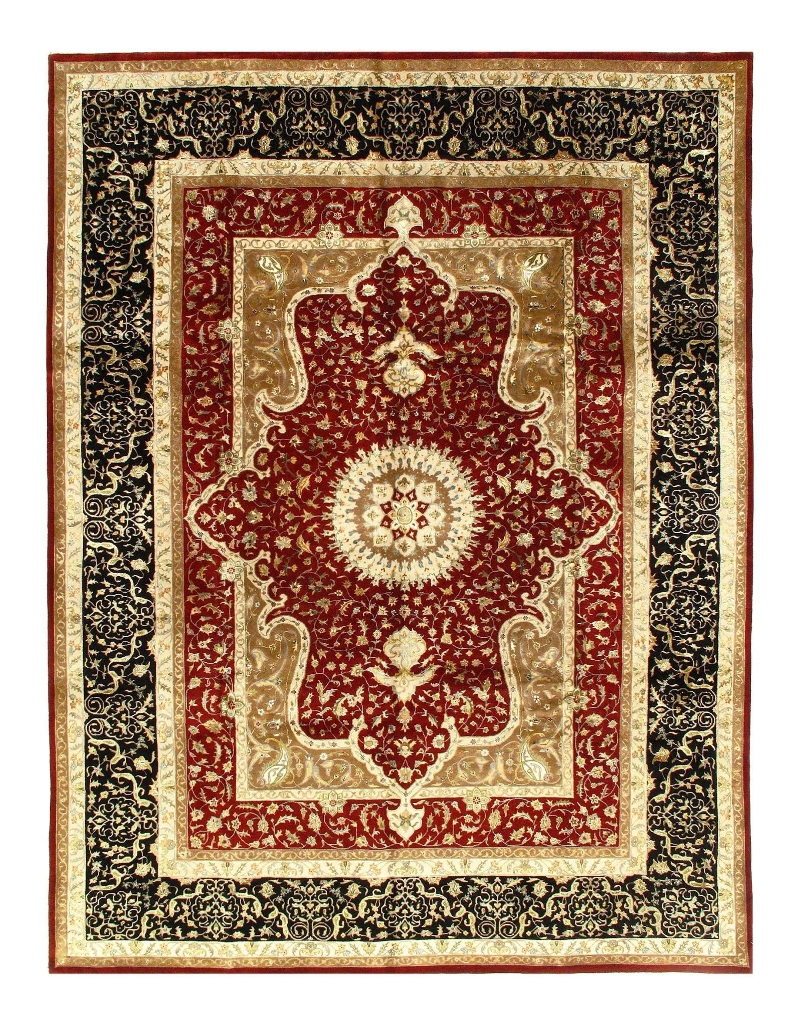 Canvello Red Silkroad Tabriz Design rug - 9' X 12'
