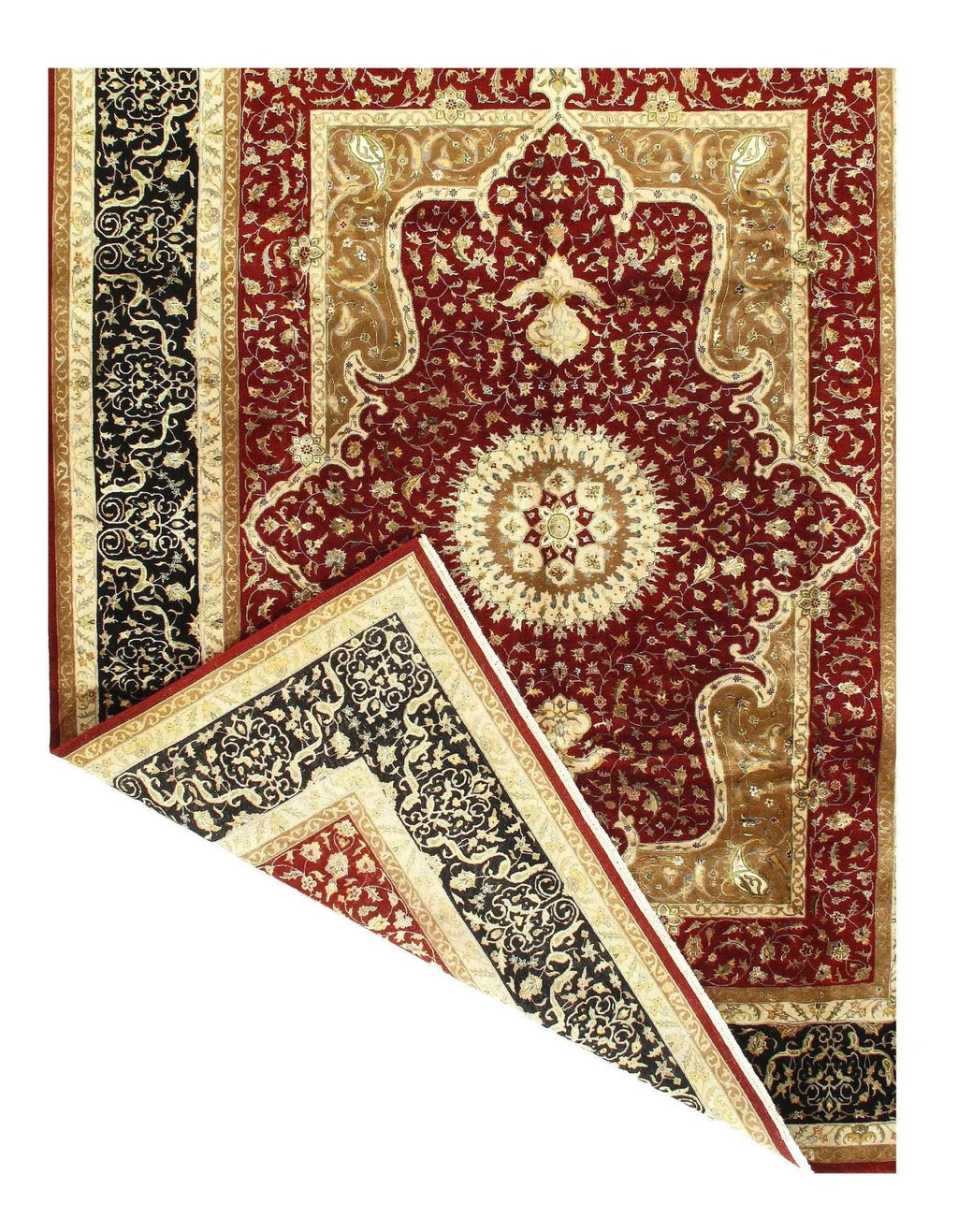 Canvello Red Silkroad Tabriz Design rug - 9' X 12'