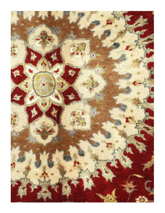 Canvello Red Silkroad Tabriz Design rug - 9' X 12'