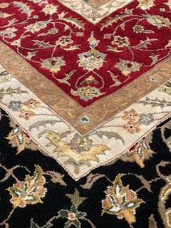 Canvello Red Silkroad Tabriz Design rug - 9' X 12'
