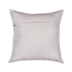 Canvello Safari Geometric Silver Cowhide 17" Decorative Throw Pillow-2