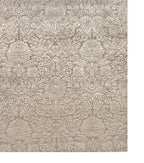 Canvello Tan Damask Tabriz Silk and Wool Rug - 5'5" x 7'9"