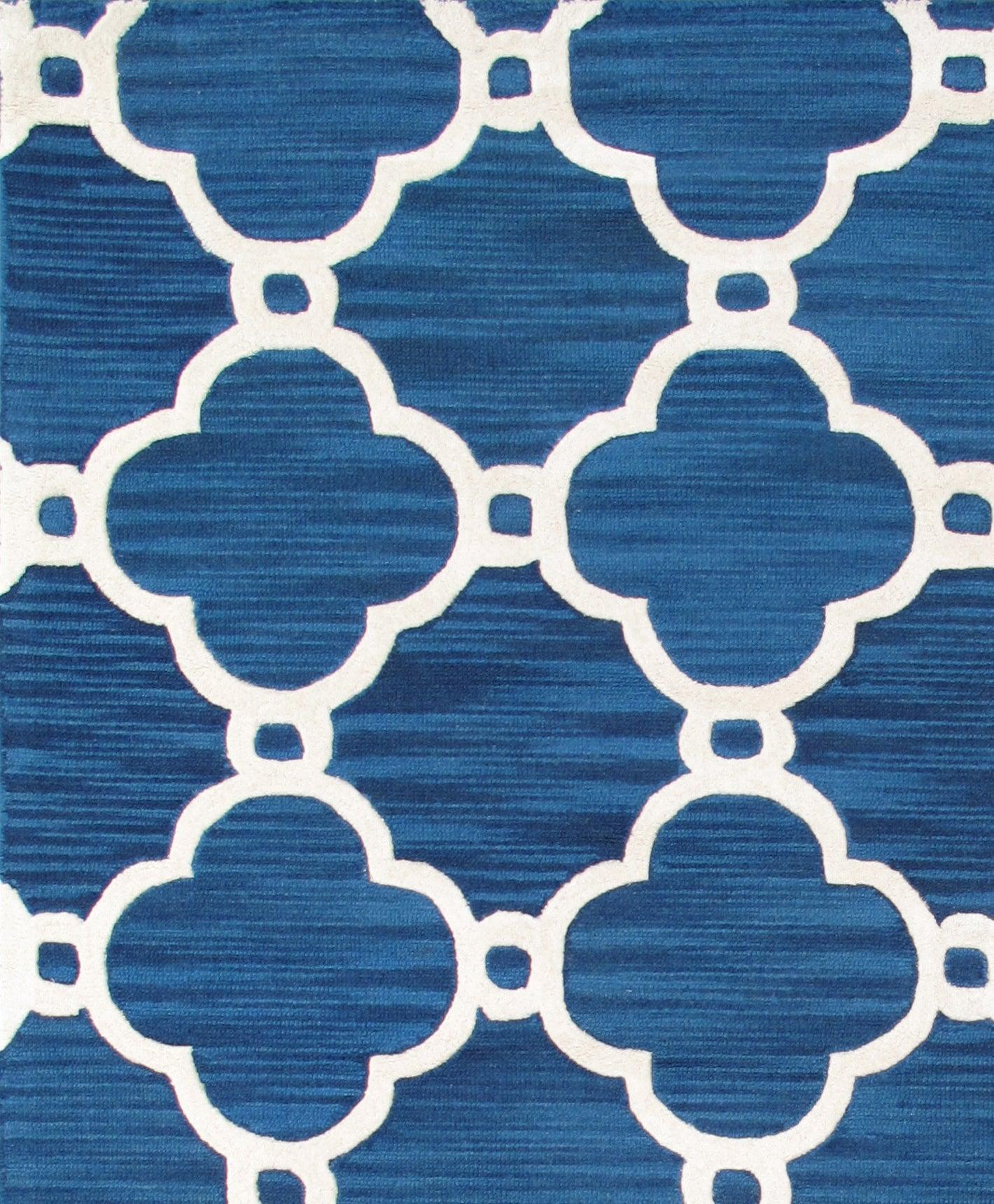 Canvello Transitional Hand-Tufted Lamb's Wool Area Rug- 4' X 6'