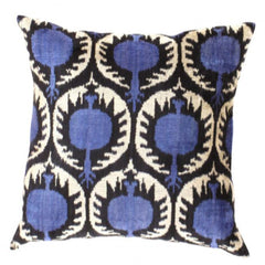 Canvello Turkish Multi Colors Velvet Silk IKAT Pillow - 24'' X 24"