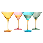 Crystal Martini Glasses Colored - Set of 4-0