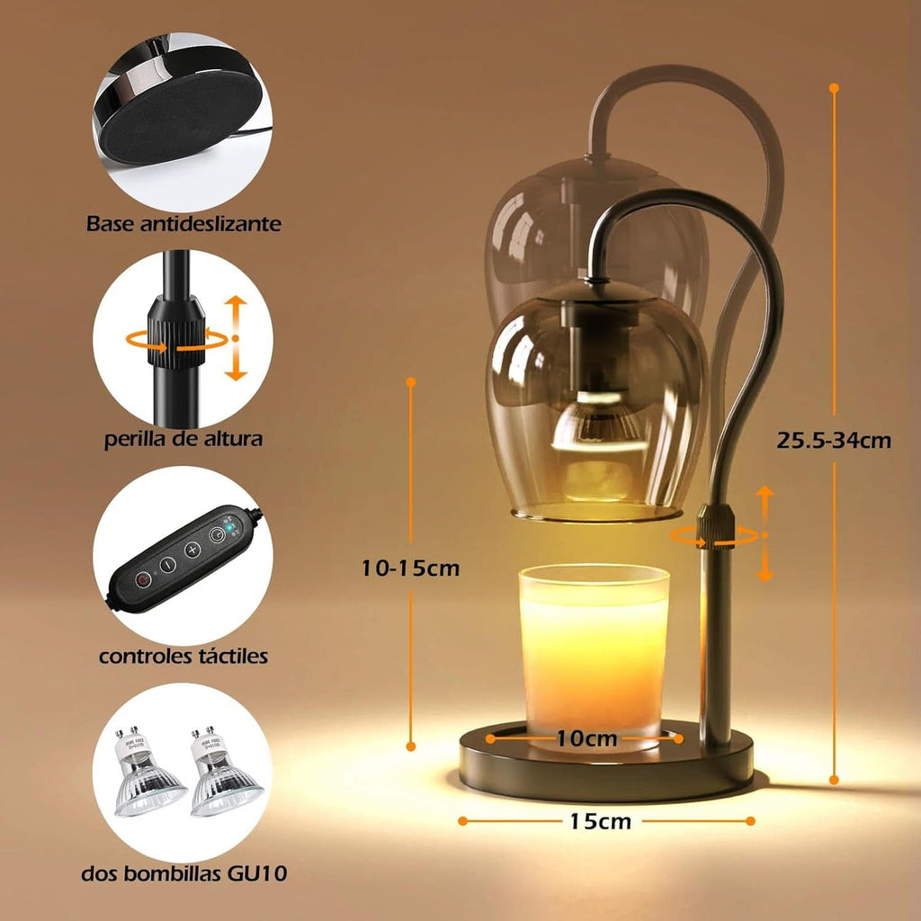 Candle Warmer Lamp Adjustable Height Dimmable Brightness