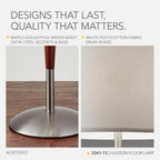 Floor Lamp Maple Eucalyptus Wood With Adjustable Brightness-3