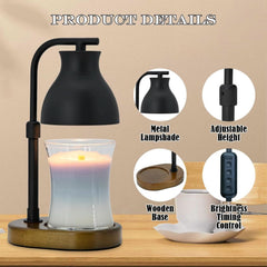 Electric Adjustable Candle Warmer Lamp Including Bulbs