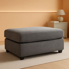 Stairatt Rectangular Gray Upholstered Ottoman Cushioned-0