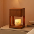 Decorative Wooden Candle Warmer Lamp Timer Dimmable
