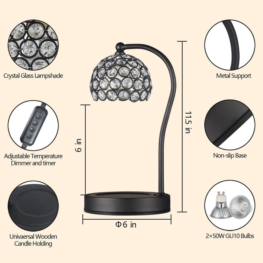 Dimmable Electric Candle Warmer Lamp Digital Timer