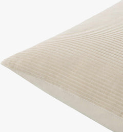 Ivory Corduroy Throw Pillow
