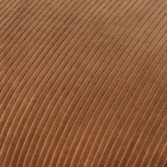 Caramel Brown Scalloped Corduroy Throw Pillow