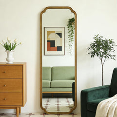 Hand crafted Rustic Wood Wall Mirror Natural 71x24-0
