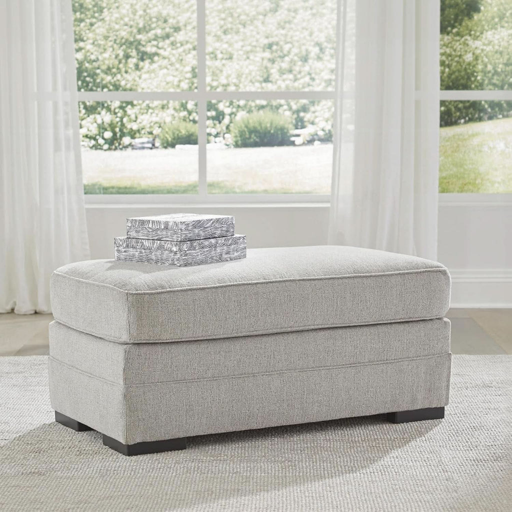 Eastonbridge Upholstered Rectangular Ottoman Light Gray-1