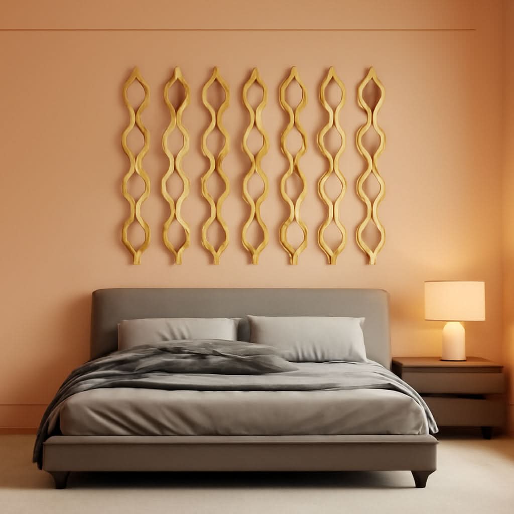 Teardrop Mirror Wall Decor Set Of 5 In Gold For Living Room-0