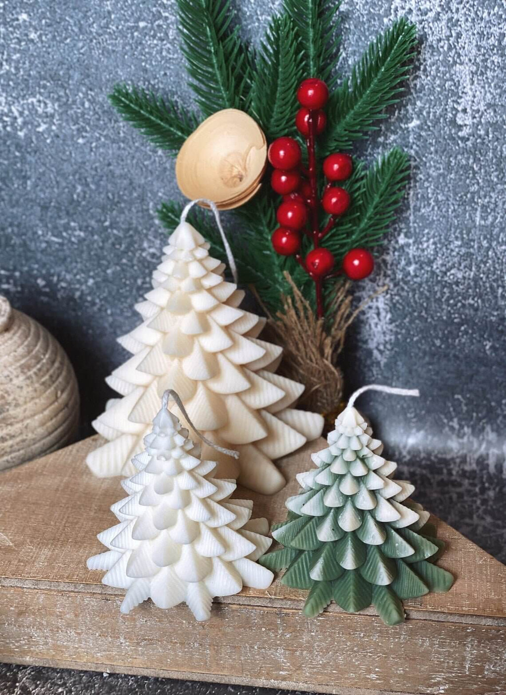 Christmas Fir Tree Candles | Festive Holiday Decor-4