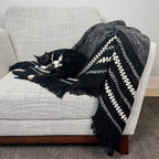 Chunky Black Cuzco Alpaca Throw-2