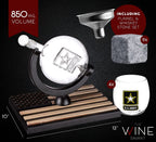 Army Globe Whiskey Decanter Set & 4 Liquor Glasses