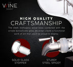 Swordfish & Sailfish Wine & Whiskey Decanter Dispenser and 4 Liquor Glasses-4