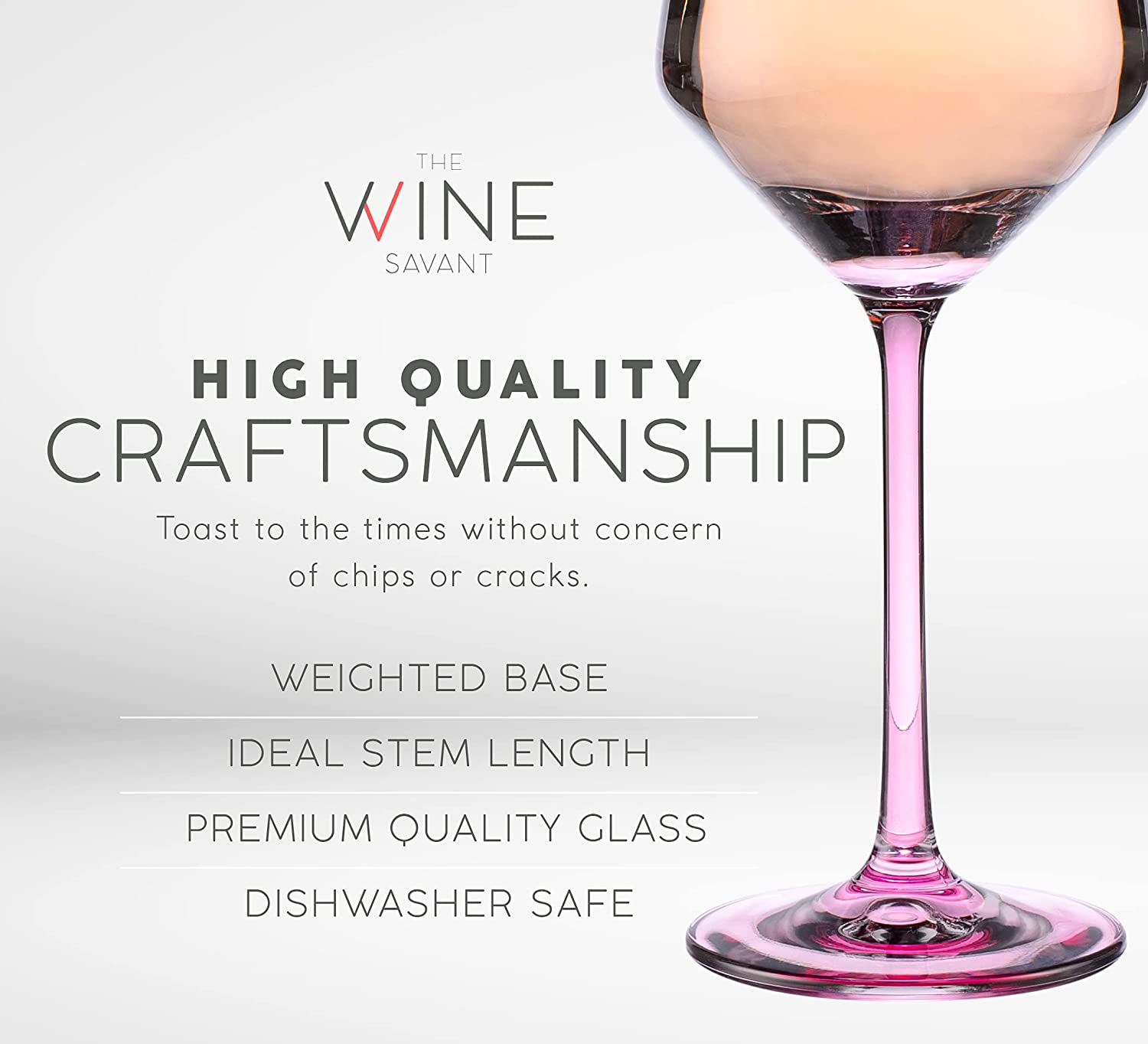 Colored Wine Glasses - Set of 6 Colorful Wine Glasses - 12 oz-4