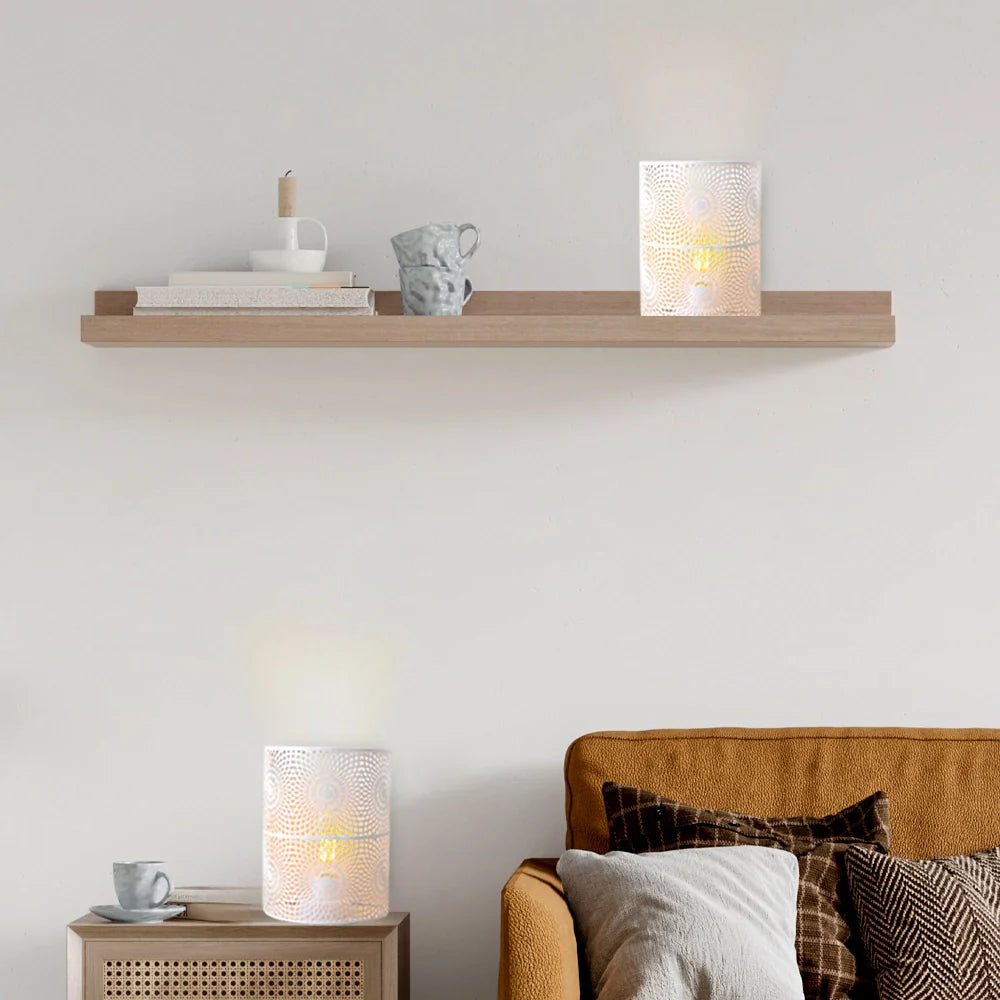Set of 2 8''H Wall Battery Powered Lamp (Sunflow white)-3