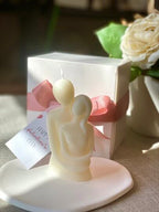 Cuddling Couple Candle — Romantic Sculptural Soy Wax, Handmade in USA-3