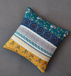 DaDa Bedding Bohemian Patchwork Bed of Wild Flowers Floral Gardenia Euro Pillow Sham Cover, 26" x 26" (JHW886)-1