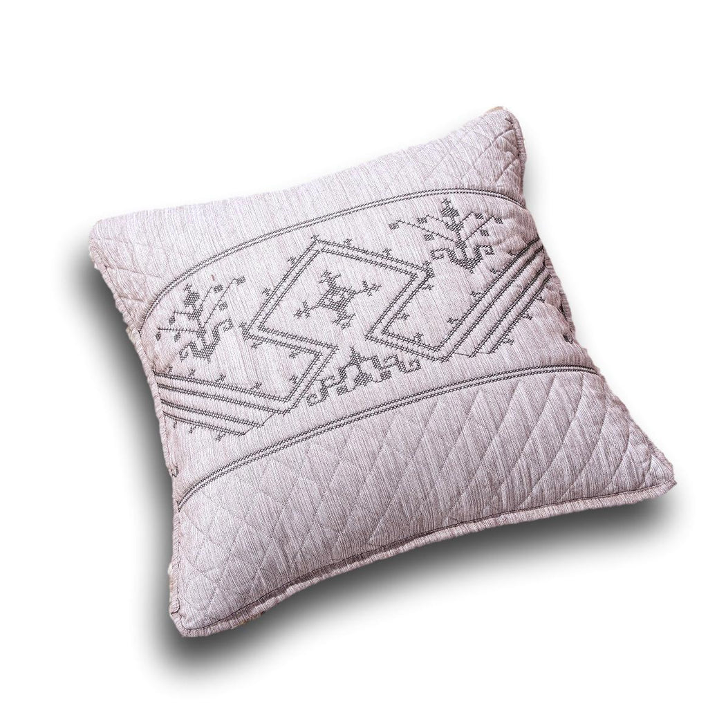 DaDa Bedding Whimsical Lavender Purple Grey Yarn Dyed Euro Pillow Sham Cover, 26" x 26 (JHW866)-0