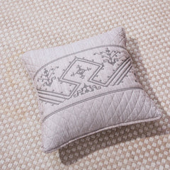 DaDa Bedding Whimsical Lavender Purple Grey Yarn Dyed Euro Pillow Sham Cover, 26" x 26 (JHW866)-1