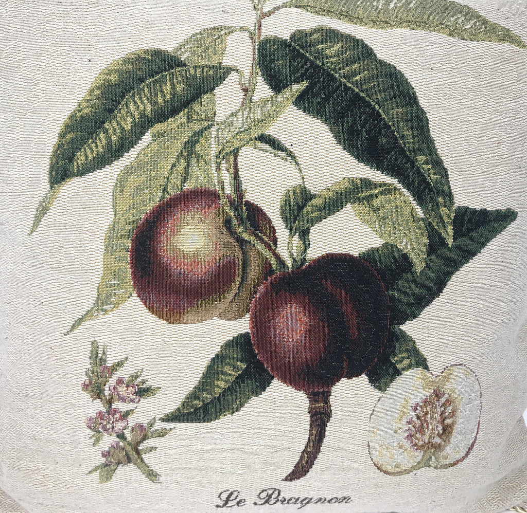 DaDa Bedding Nectarine Fruits Elegant Accent Throw Pillow Cushion Cover - 18" - 1-Piece-1