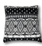 DaDa Bedding Aztec Black & White Diamonds Throw Pillow Covers - 18" x 18" 2-Pack (C14800-1-CC)-1