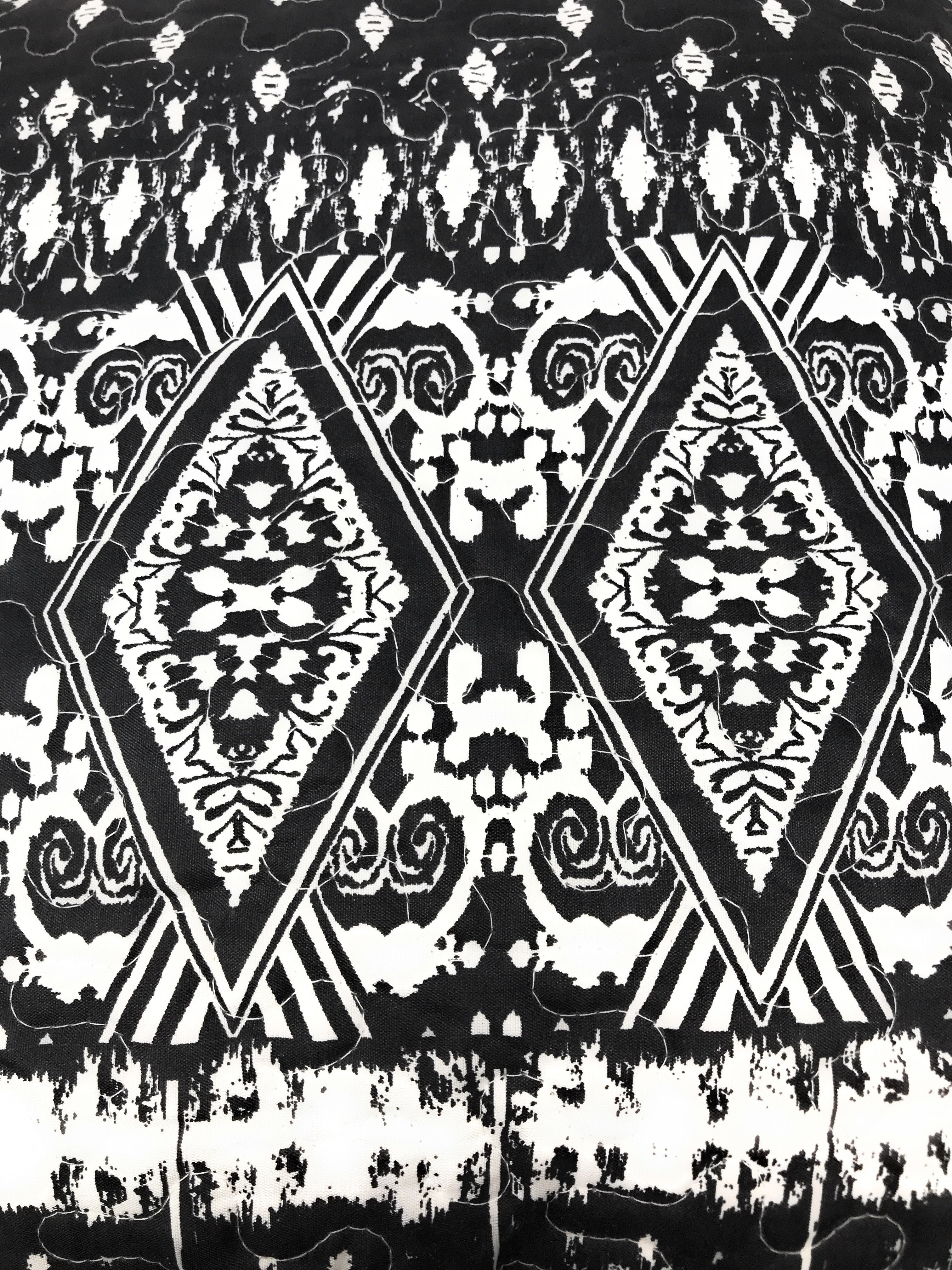 DaDa Bedding Aztec Black & White Diamonds Throw Pillow Covers - 18" x 18" 2-Pack (C14800-1-CC)-2