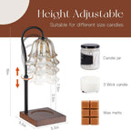 Exquisite Ornamental Matte Black Candle Warmer Timer
