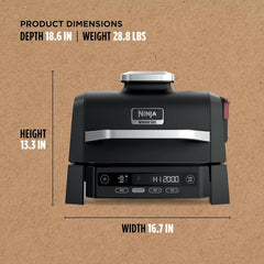 Woodfire Electric Grill Smoker Four In One Outdoor Cooking-2