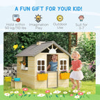 Wooden Outdoor Play house With Working Door Windows-2