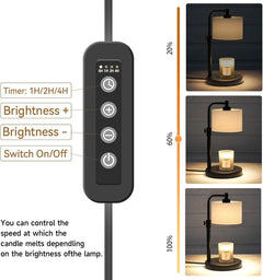 Charcoal Illuminated Candle Warmer Lamp Digital Timer