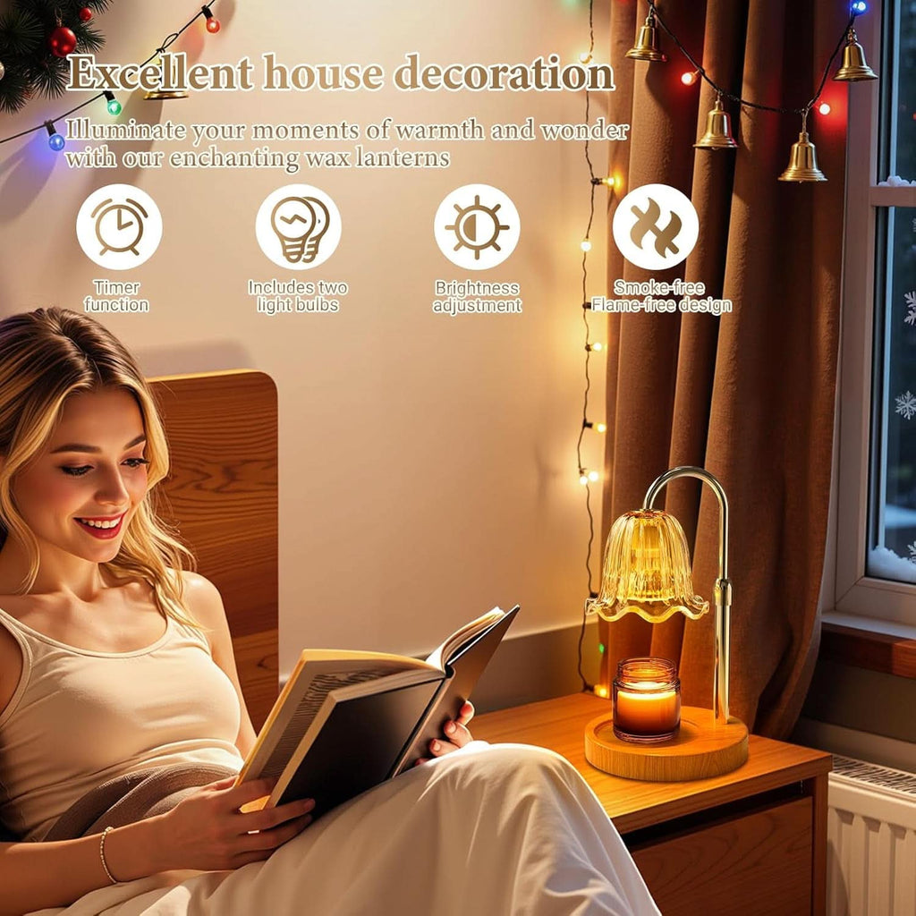 Gold Candle Warmer Lamp With Programmable Dimmer System