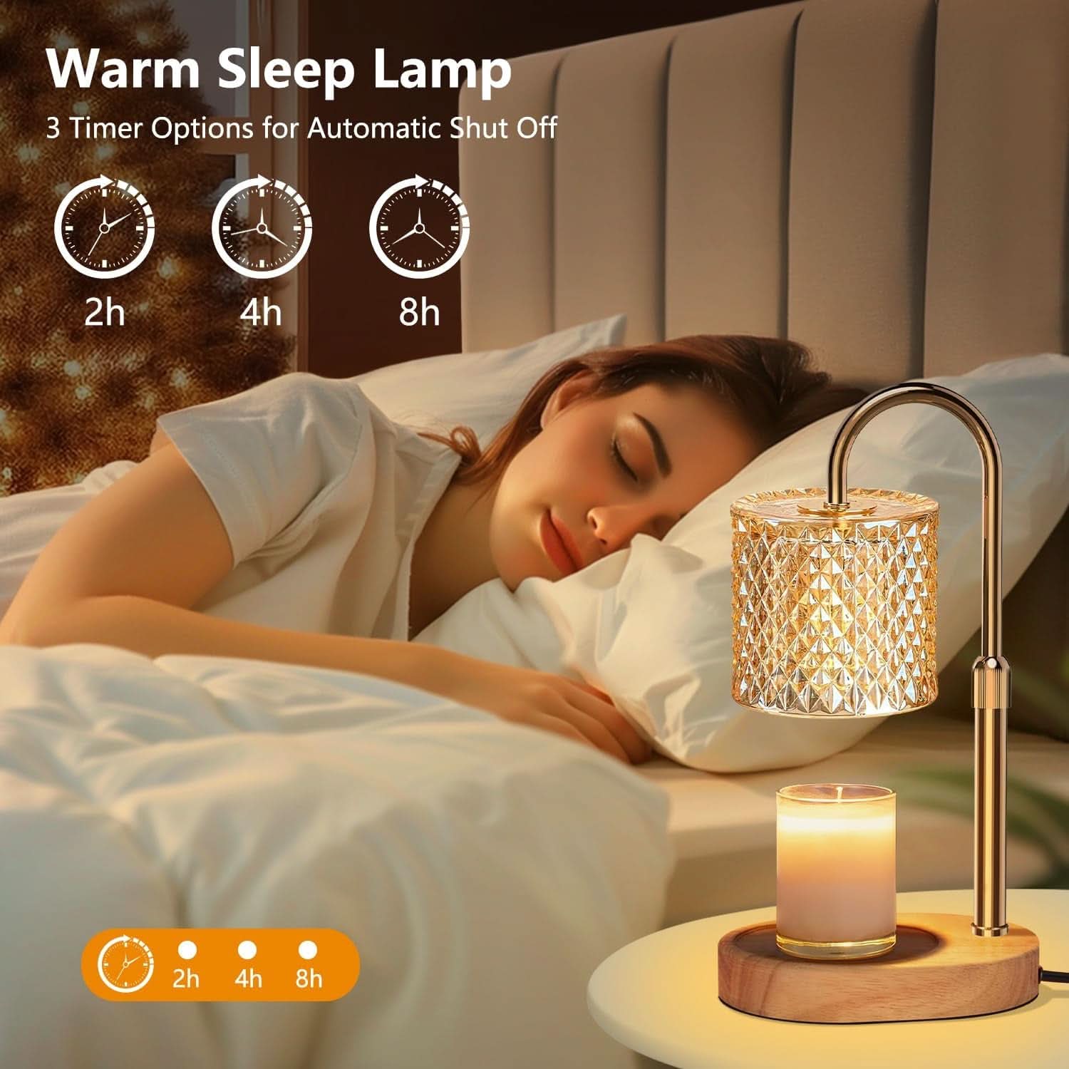 Electric Candle Warmer With Adjustable Height Dimmer