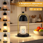 Black Flameless Candle Warmer Lamp Programmable Timer