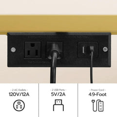 Gold LED TV Stand With 65 Inch Industrial Design Pro Edition
