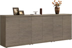 Modern Buffet Cabinet With Wave Panel Doors Large Storage-0
