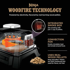 Woodfire Electric Grill Smoker Four In One Outdoor Cooking-0