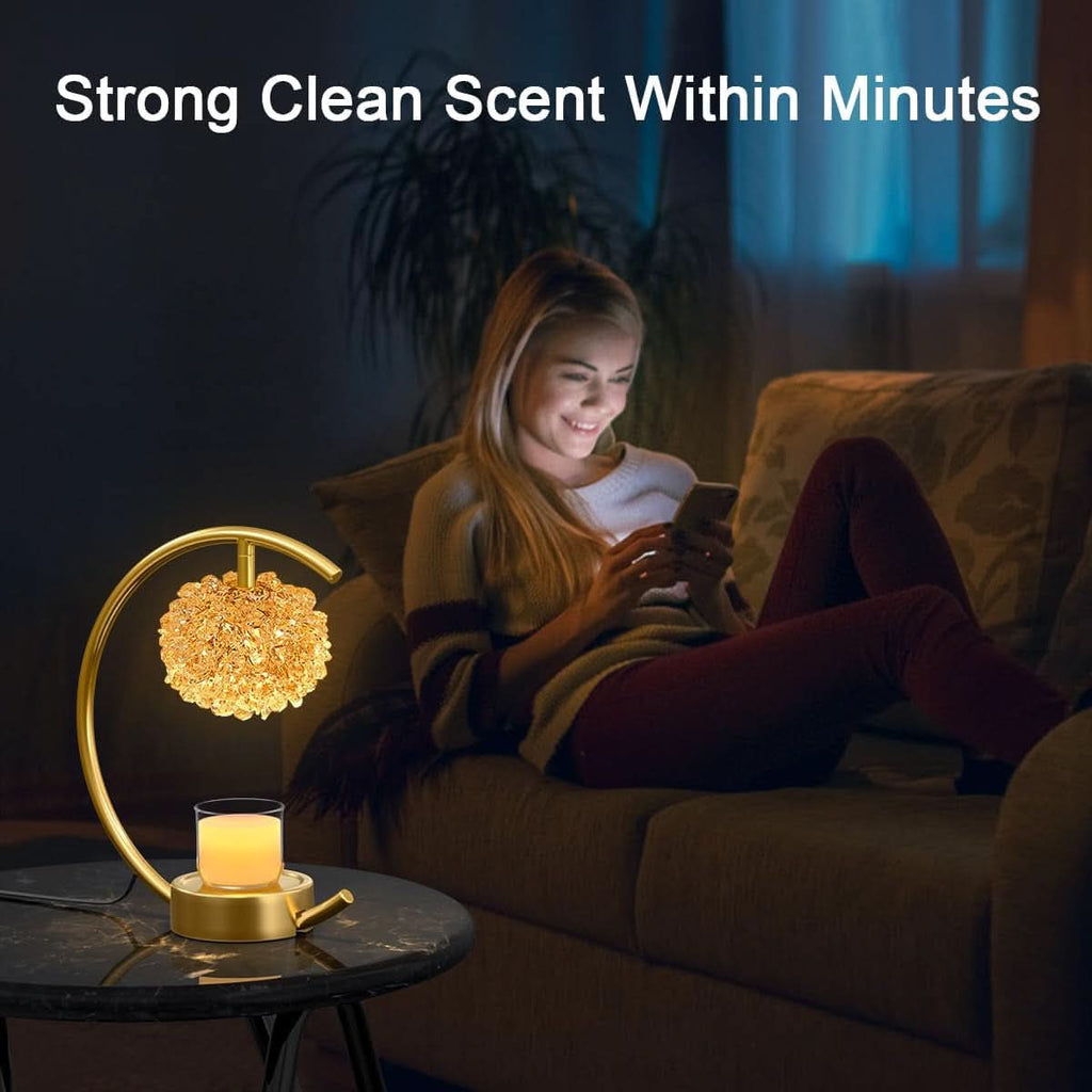 Bronze Hand crafted Candle Warmer Lamp Adjustable Timer