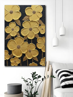 24x36 Inches Hand Painted Black White Grey Texture Wall Art-0
