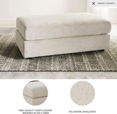 Soletren Oversized Ottoman Off White Modern Furniture-3