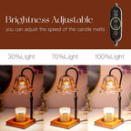 Exquisite Ornamental Matte Black Candle Warmer Timer