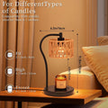 Candle Warmer Lamp With Fully Dimmable Rattan Shade