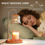 Flower Shaped Ceramic Candle Warmer Lampstand Timer